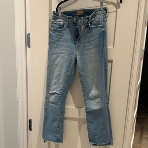 MOTHER Light Blue Straight Leg Jeans